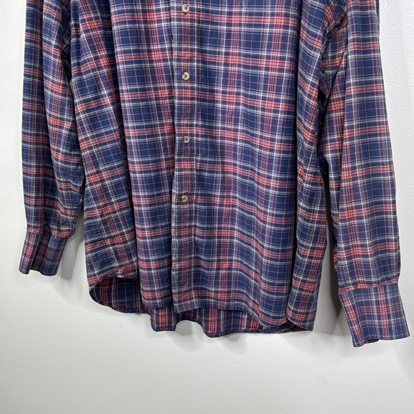 Southern Tide Blue and Red Classic Fit Casual Button Down Shirt Men's Size XL - Picture 3 of 5